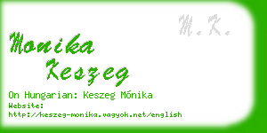 monika keszeg business card